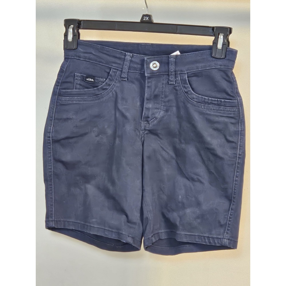 KUHL Kontra Navy Blue Outdoor Hiking Shorts Womens Size 2 Classic 5-Pocket